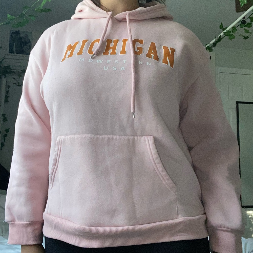 Pink Michigan Hoodie